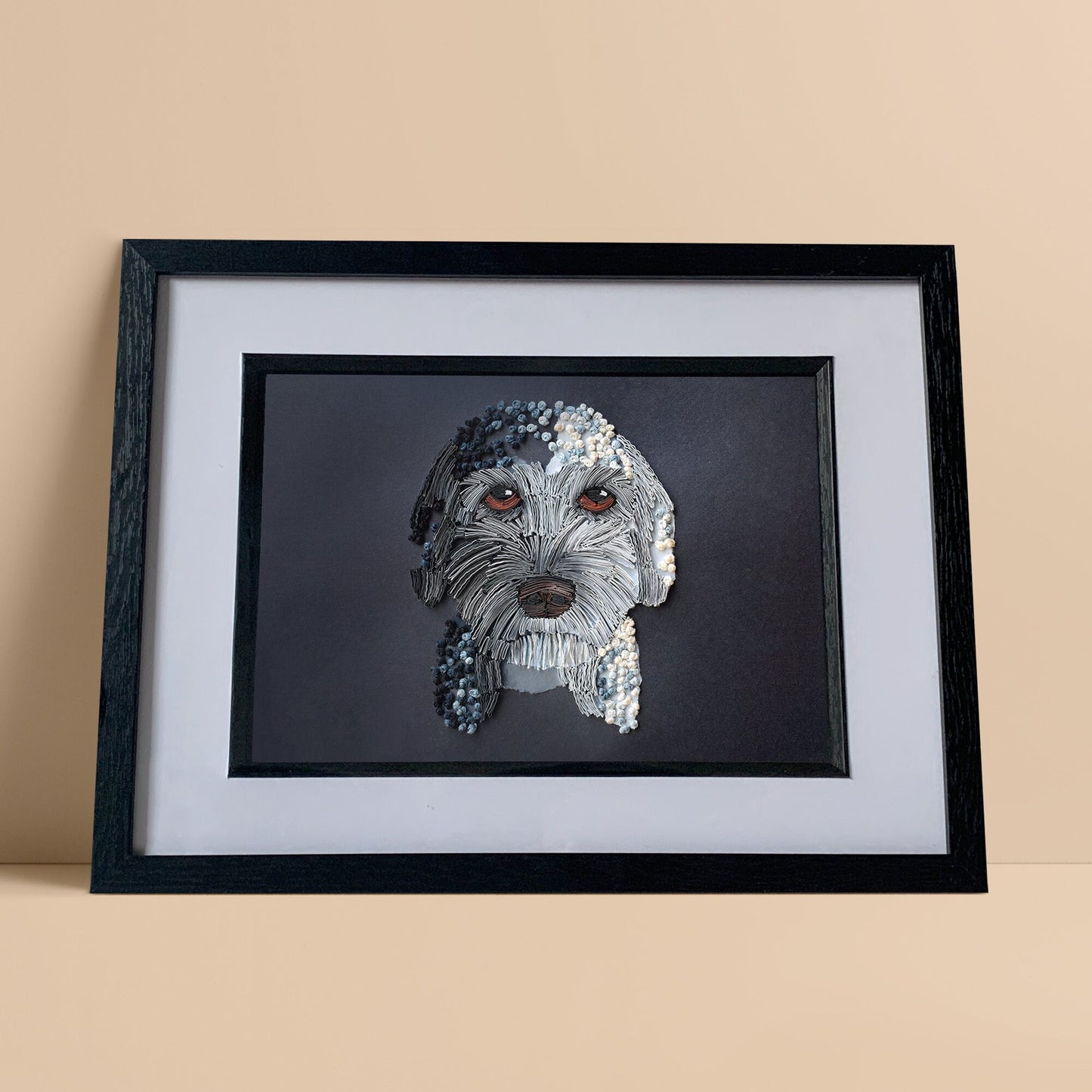 Labradoodle Paper Art Original