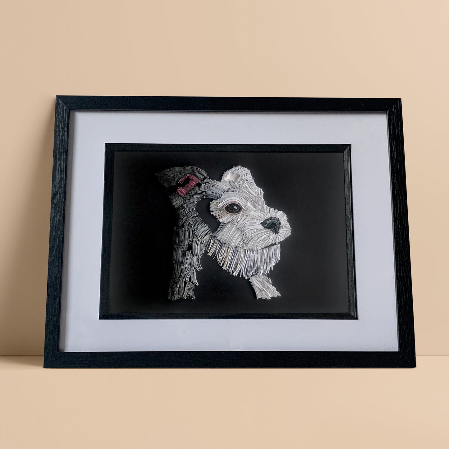 Miniature Schnauzer Paper Art Original