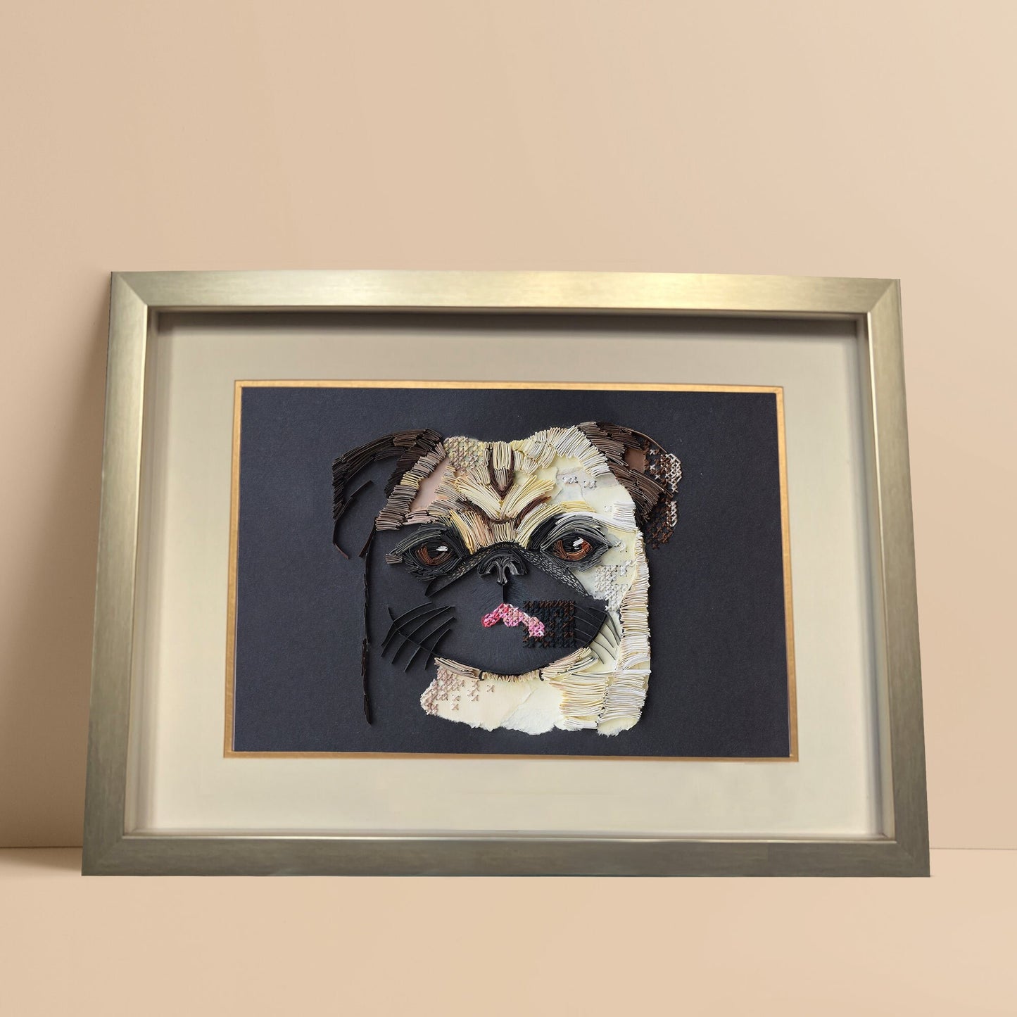 Pug Paper Art Original