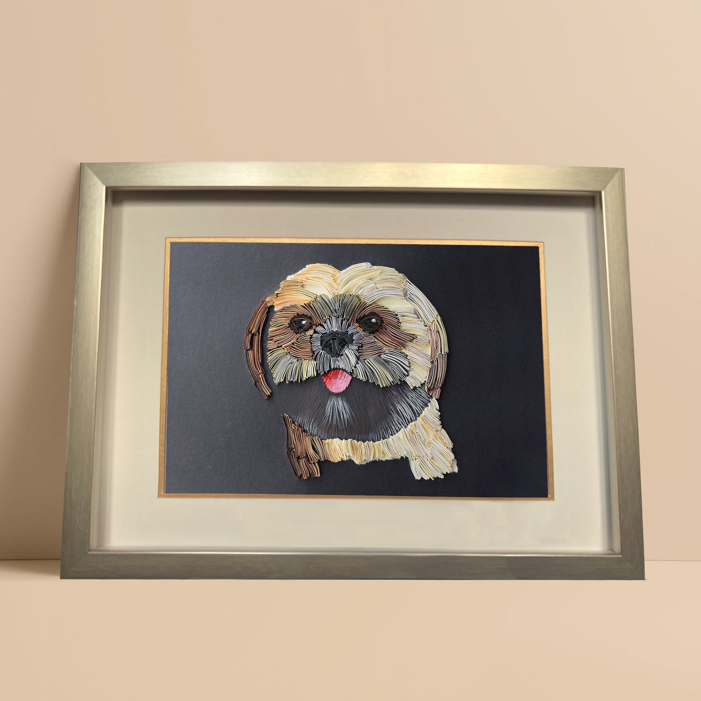 Shih Tzu Paper Art Original